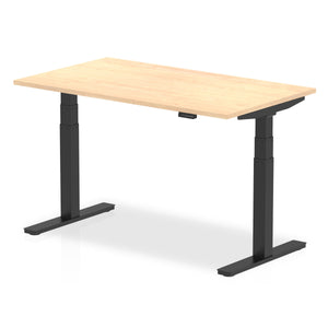 Black and Maple Sit Stand Desk