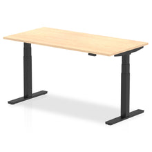Load image into Gallery viewer, Black and Maple Sitting to Standing Desk
