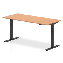 Load image into Gallery viewer, Black and Oak Stand Sit Desk
