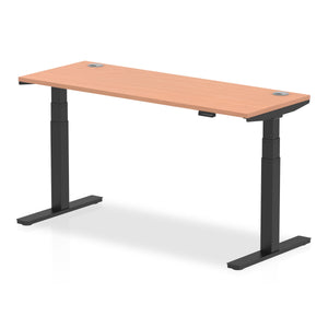 Black and Beech Sit Standing Desk