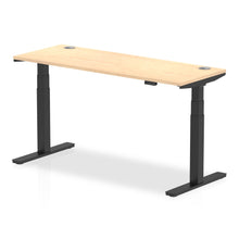 Load image into Gallery viewer, Black and Maple Sit Standing Desk
