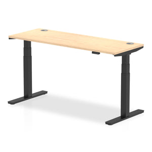 Black and Maple Sit Standing Desk
