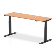Load image into Gallery viewer, Black and Oak Standing Sit Desk
