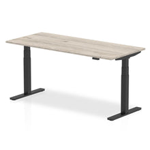 Load image into Gallery viewer, Black and Grey Oak Stand Sit Desk
