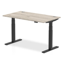 Load image into Gallery viewer, Silver and Grey Oak Stand or Sit Desk
