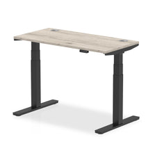 Load image into Gallery viewer, Black and Grey Oak Desk Stand Up
