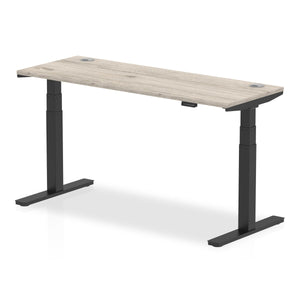 Black and Grey Oak Sit Standing Desk