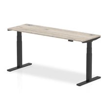 Load image into Gallery viewer, Black and Grey Oak Standing Sit Desk
