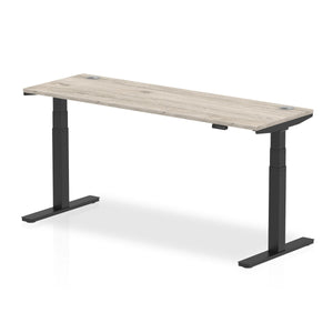 Black and Grey Oak Standing Sit Desk