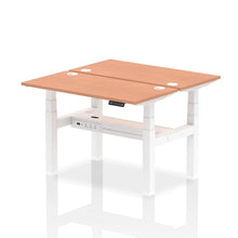 Load image into Gallery viewer, White and Beech 2 Person Small Standing Desk
