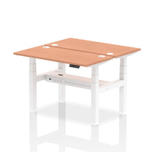 Load image into Gallery viewer, White and Beech 2 Person Small Standing Desk
