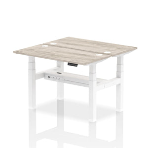 White and Black 2 Person Small Standing Desk