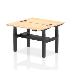 Black and Grey Oak 2 Person Small Standing Desk