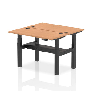 Black and Maple 2 Person Small Standing Desk