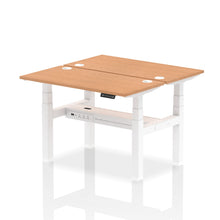 Load image into Gallery viewer, White and Maple 2 Person Small Standing Desk
