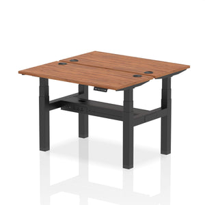 Black and Oak 2 Person Small Standing Desk