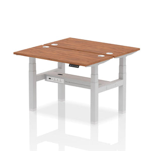 Silver and Oak 2 Person Small Standing Desk