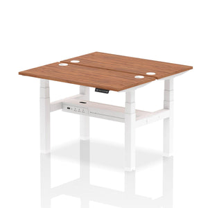 White and Oak 2 Person Small Standing Desk