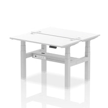 Load image into Gallery viewer, Silver and Walnut 2 Person Small Standing Desk
