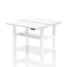 Load image into Gallery viewer, White and Walnut 2 Person Small Standing Desk

