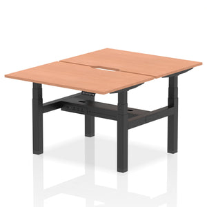 Black and Beech 2 Person Standing Up Desks