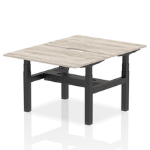 Load image into Gallery viewer, Black and Grey Oak 2 Person Standing Up Desks
