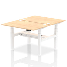 Load image into Gallery viewer, White and Grey Oak 2 Person Standing Desk
