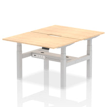 Load image into Gallery viewer, Silver and Maple 2 Person Standing Up Desks

