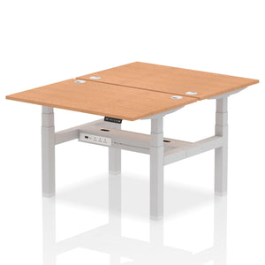 Silver and Maple 2 Person Standing Desk