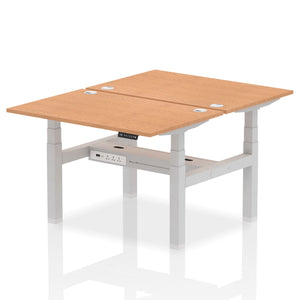 Silver and Maple 2 Person Standing Desk