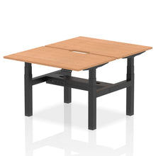 Load image into Gallery viewer, Black and Oak 2 Person Standing Up Desks
