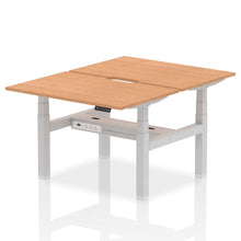 Load image into Gallery viewer, Silver and Oak 2 Person Standing Up Desks
