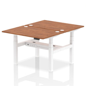 White and Oak 2 Person Standing Desk