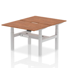 Load image into Gallery viewer, Silver and Walnut 2 Person Standing Up Desks
