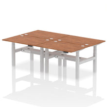 Load image into Gallery viewer, Silver and Oak 4 Person Stand and Sit Desk
