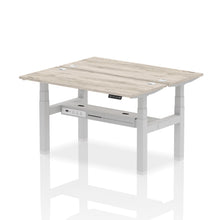 Load image into Gallery viewer, Silver and Beech 2 Person Electric Standing Desks
