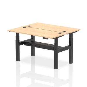 Black and Black 2 Person Electric Standing Desks