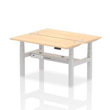 Load image into Gallery viewer, Silver and Black 2 Person Electric Standing Desks
