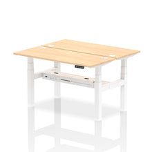 Load image into Gallery viewer, White and Black 2 Person Electric Standing Desks
