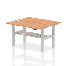 Load image into Gallery viewer, Silver and Grey Oak 2 Person Electric Standing Desks
