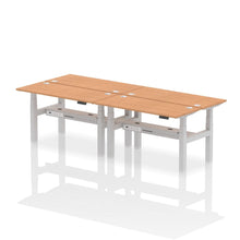 Load image into Gallery viewer, Silver and Grey Oak 4 Person Narrow Standing Desk
