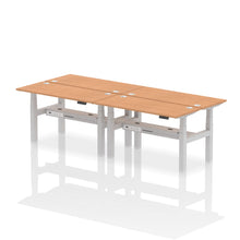 Load image into Gallery viewer, Silver and Grey Oak 4 Person Narrow Standing Desk
