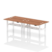 Load image into Gallery viewer, White and Maple 4 Person Narrow Standing Desk
