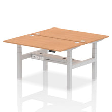 Load image into Gallery viewer, Silver and Grey Oak Sit Stand Desk
