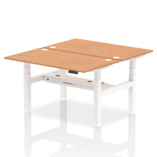 Load image into Gallery viewer, White and Grey Oak Sit Stand Desk
