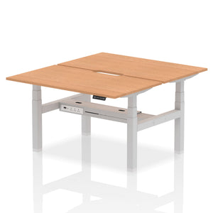 Silver and Oak 2 Person Stand Up Desk Adjustable