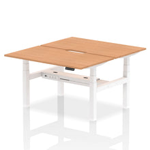 Load image into Gallery viewer, White and Oak 2 Person Stand Up Desk Adjustable
