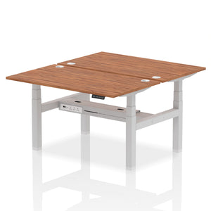 Silver and Maple Sit Stand Desk