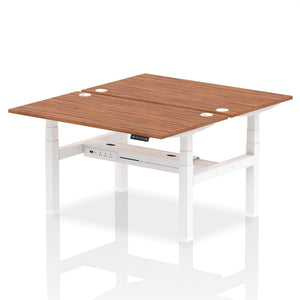 White and Maple Sit Stand Desk