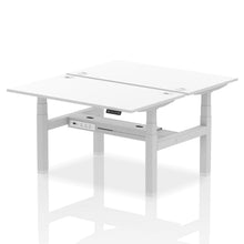 Load image into Gallery viewer, Silver and Oak Sit Stand Desk
